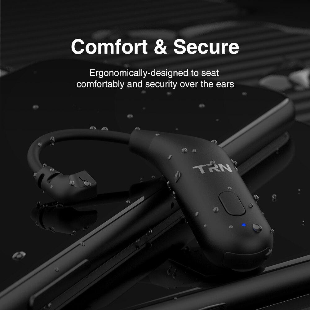 TRN BT20 Wireless Bluetooth compatibile 5.0 HIFI auricolare 2pin/MMCX connettore gancio per l&#39;orecchio per TRN X6/IM1/IM2/V80/v30 Revonext QT5