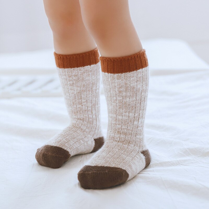 Kindersokken voor meisjes jongens katoenen verdikking kleding accessoires kniekousen voor meisjes kinderen lente antislip hoge sokken