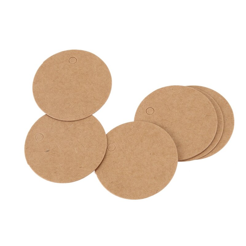 50 Stuks Ronde Kraft Tag Met Hennep Koord