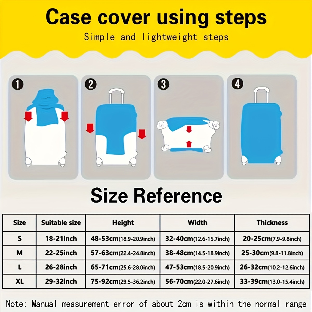 Ne me touchez pas impression housse de bagage valise de voyage housse de protection élasticité housses anti-poussière adaptées aux valises de 18 à 32 pouces