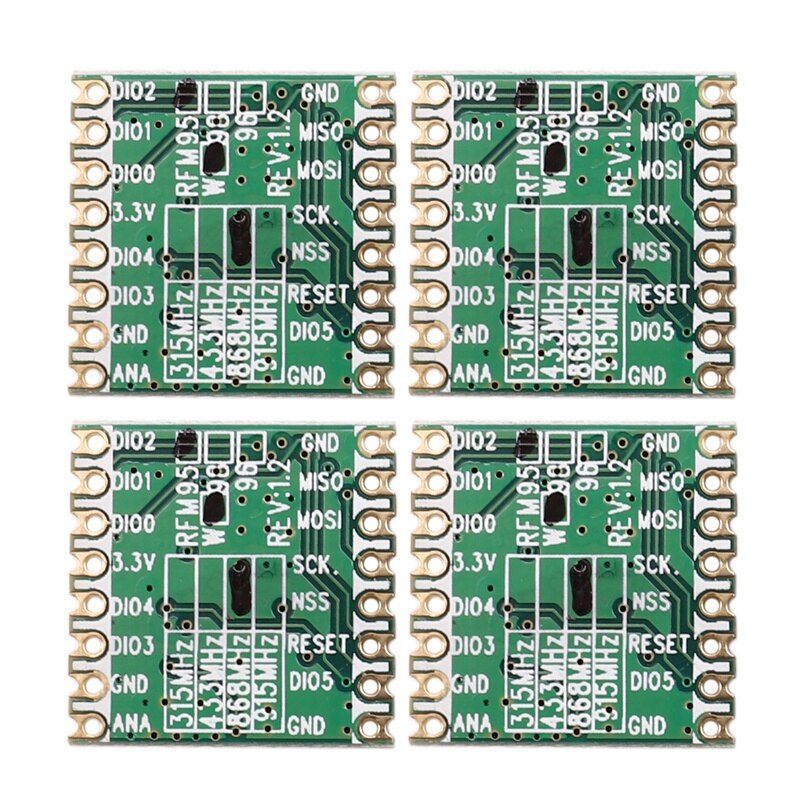 4 stück rfm 95 rfm 95w 868 rfm 95-868 mhz lora  sx1276 funk-transceiver-modul fcc rohs etsi reach
