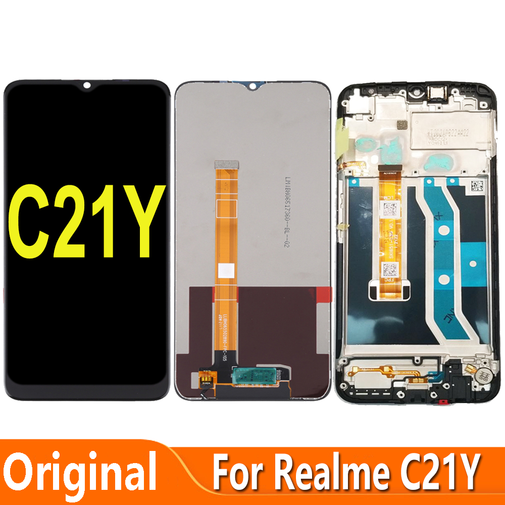 Original 6.5 "for realme  c21y rmx 3261 c25y lcd display touchscreen digitizer assembly repair parts