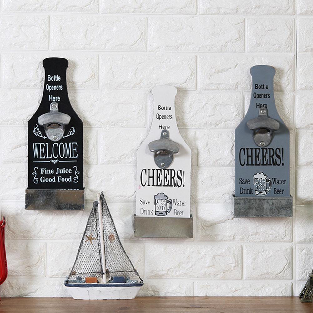Beer Bottle Opener Storage Box Bar Restaurant Tools Wall Home Bar Decoration Opener Bottle Y0T7