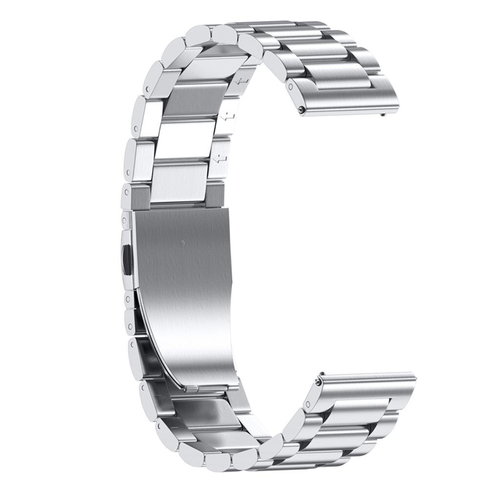 Rustfrit stål rem til samsung galaxy watch 42mm 46mm armbånd metal ur rem 18mm 20mm 22mm gylden sort: Sølv / 22mm