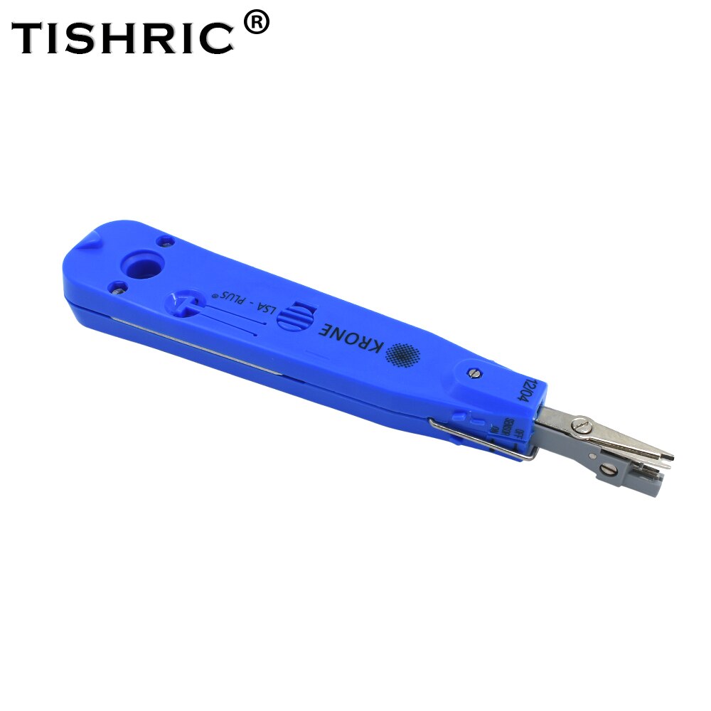 Tishric Originele Netwerk Tool Kabel Crimper Krone Standaard Type RJ45 Crimper RJ11 Punch Down Lsa-Plus Draad Kabel Netwerk tool: Blauw