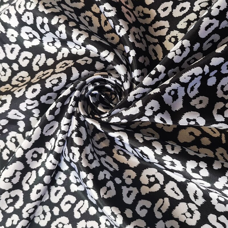 100cm*148cm Leopard Scarf Material Fabric Soft Polyester Satin