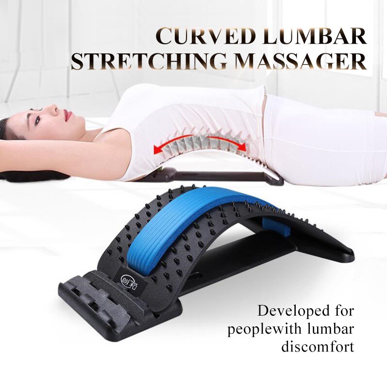 Massager Stretcher Fitness Back Stretch Equipment Lumbar Support Relaxation Mate Spinal Pain Relieve