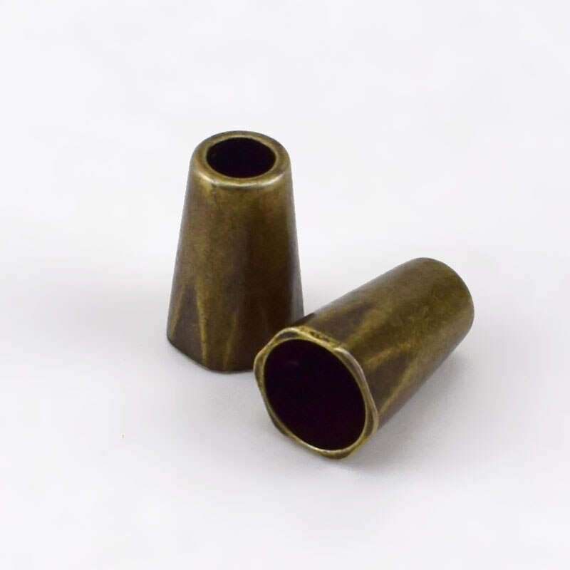 200 stk metallsnor lås stopper spenne lue tau snor ende jakke stropp dekorasjon gjør det selv sy joggebukser klestilbehør  ds003: Bronse