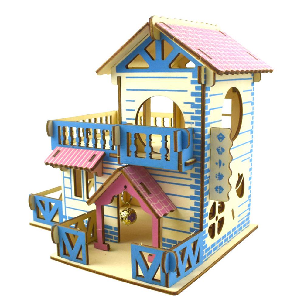 Pet Bed Hamster House Hideout Hut Double-storey Pet Stairs Tunnel Toy Playground For Small Pet For All Seasons