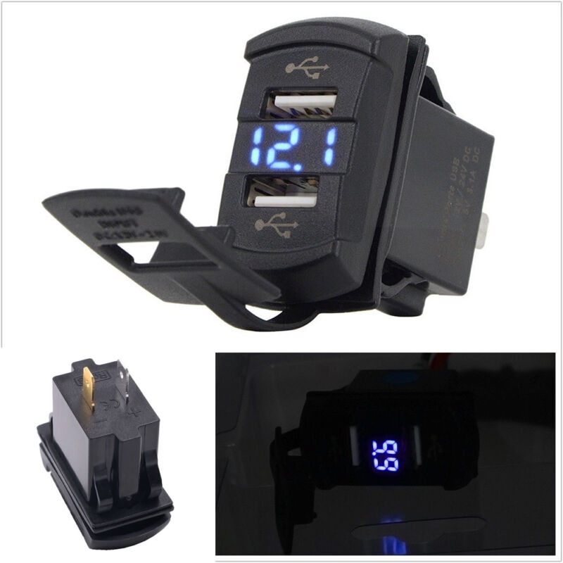 Black Car Boat Charger Outlets Socket Switch Panel... – Grandado