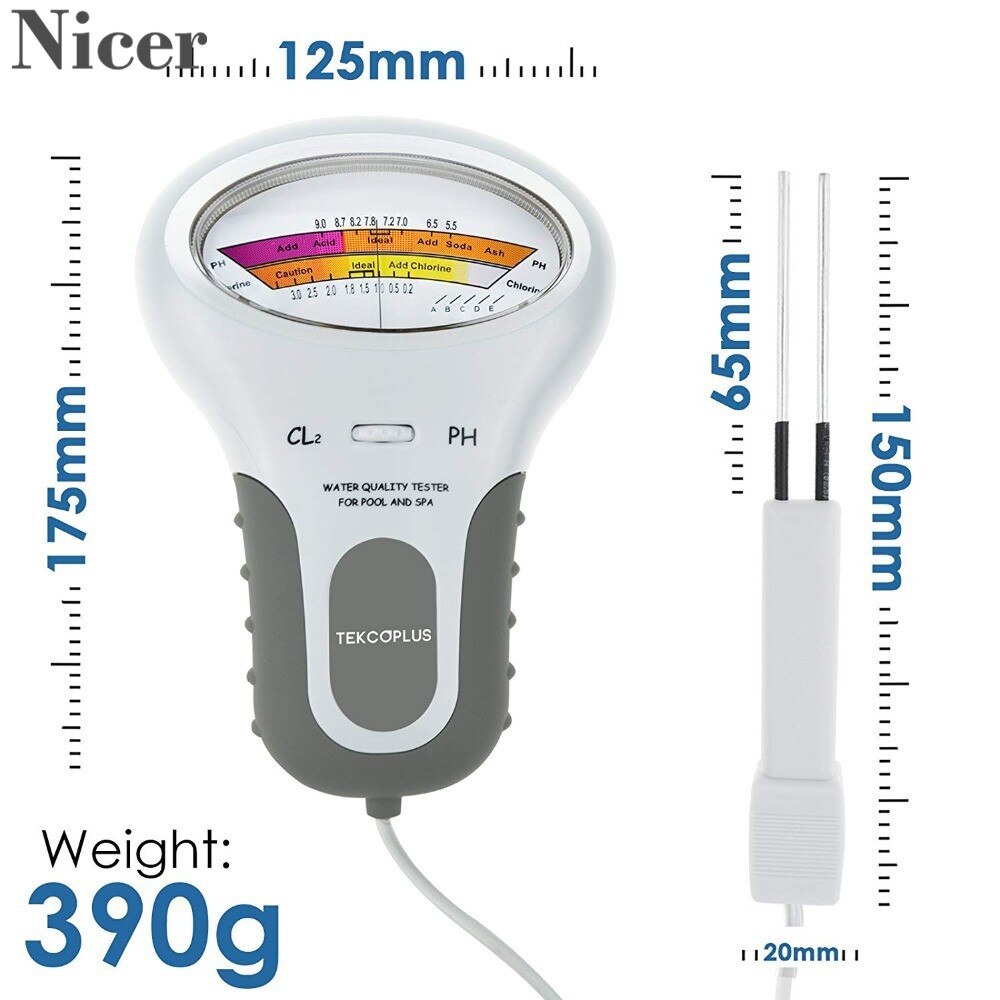 Swimming Pool Water Tester Portable Digital PH Meter Residual Chlorine PH Tester Value Tester Water Purity Meter Tester