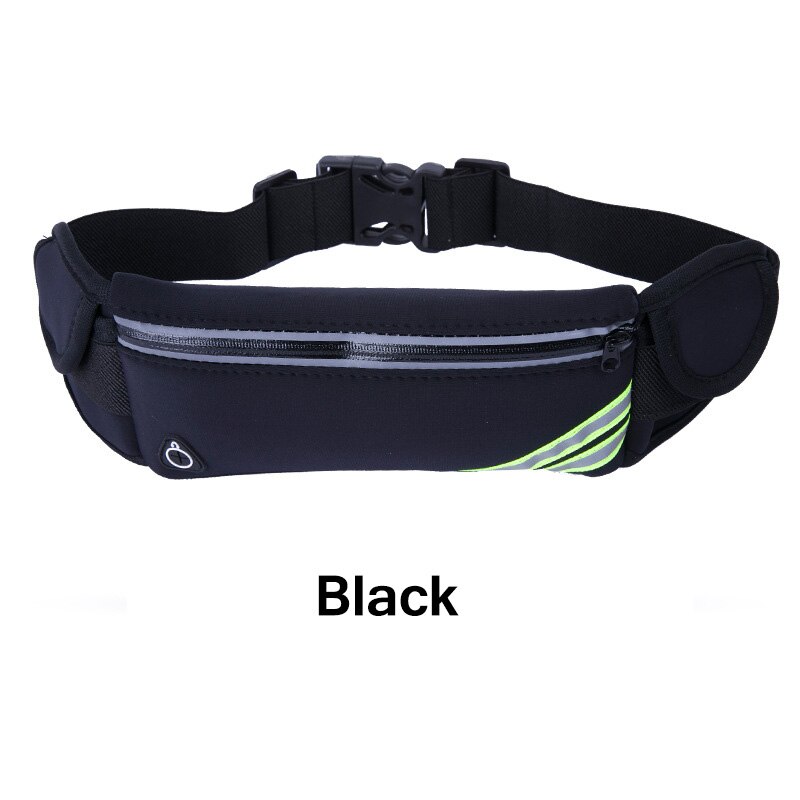 Running Waist Bags For Nokia X5 Sports Fitness Cell Phone Holder Case For Nokia 6.1 Women Male Outdoor Packs: Black