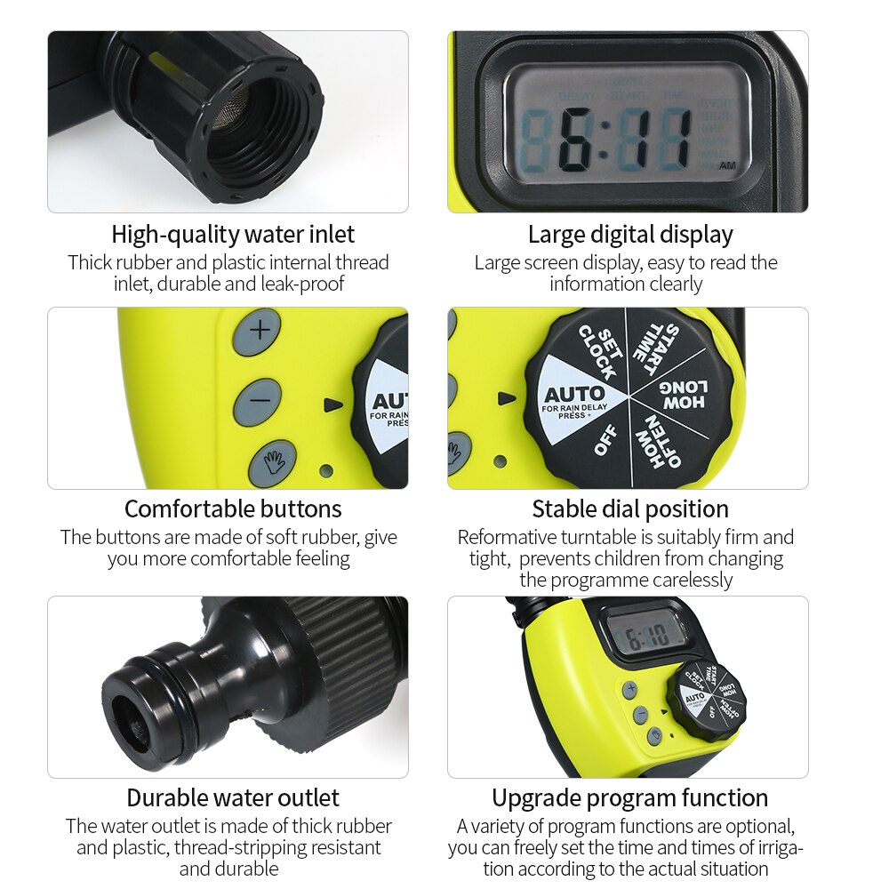 Automatische Wasser Timer Outdoor Garten Bewässerung Controller Outlet Programmierbare Schlauch Wasserhahn Timer Garten Automatische Bewässerung