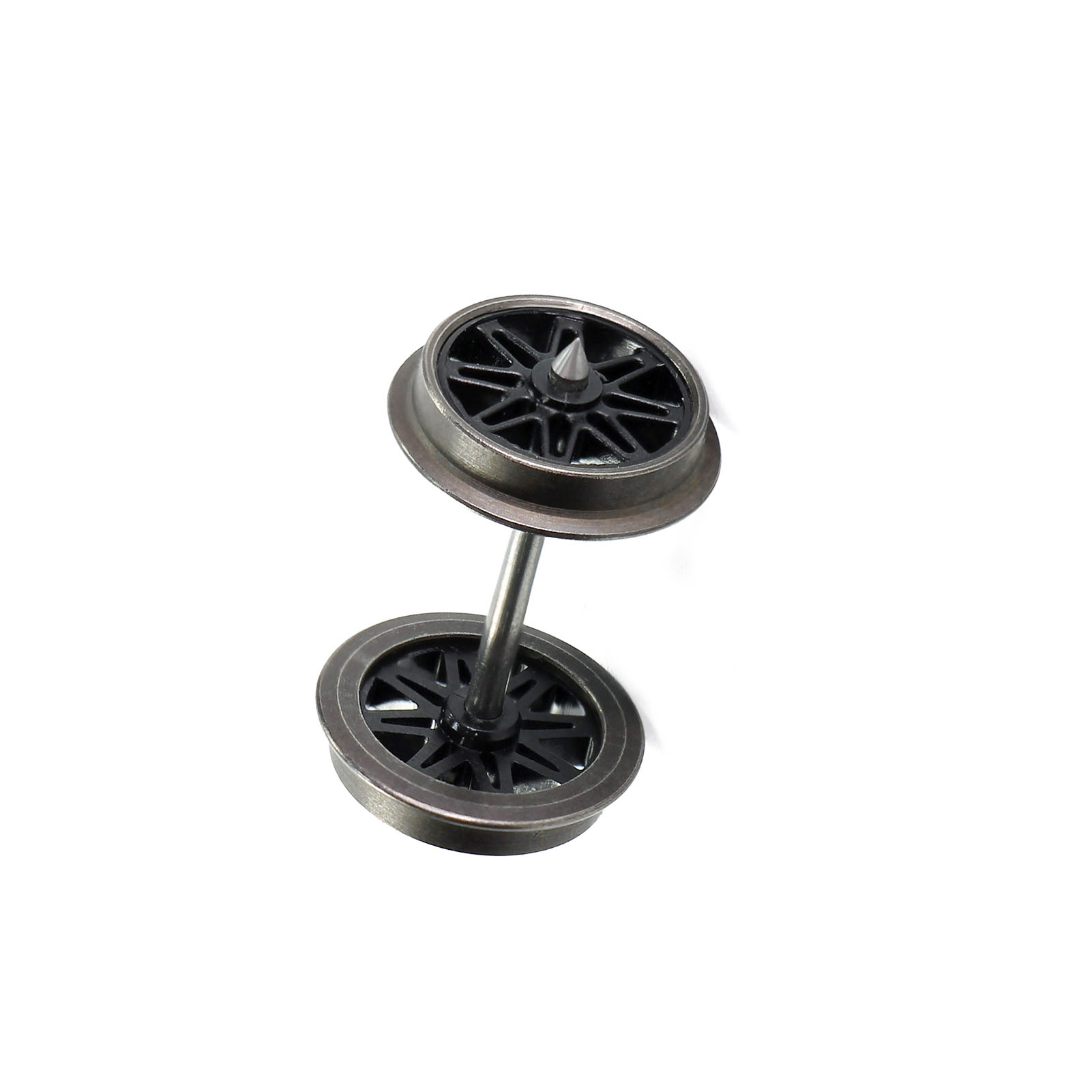 12 pièces HO échelle 1:87 36 "roues à rayons métalliques pour trains modèles accessoires ferroviaires HP26: vert clair