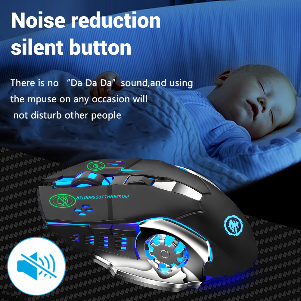 Wiederaufladbare Drahtlose Maus Gaming Computer Stille Bluetooth Maus 2,4G USB Mechanische Hintergrundbeleuchtung PC Gamer Maus Für Computer