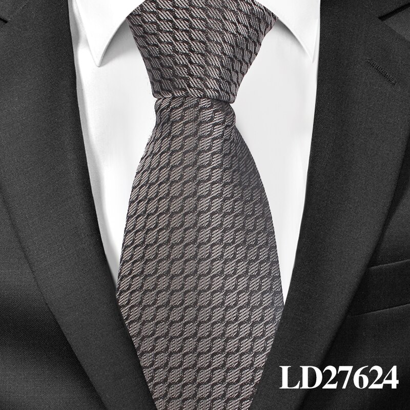 Mannen Stropdassen Mode Plaid Stropdassen Voor Wedding Zaken 8cm Widtch Classic Stropdas JACQUARD GEWEVEN Bruidegom Stropdas Voor Mannen Das: LD27624