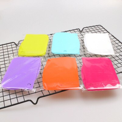 Dough Cake Scraper Bowl Scraper Cake Scraper Plastic Dough Cutter Jagged Edges Scraper Curved Edge Scraper Flat Edge Scraper
