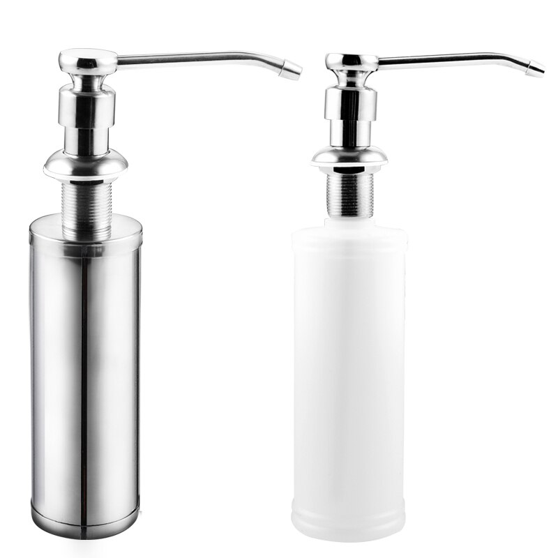 Tvättställ tvättmaskin abs plast inbyggd lotion pump plastflaska för badrum och kök flytande tvål organisera 300ml
