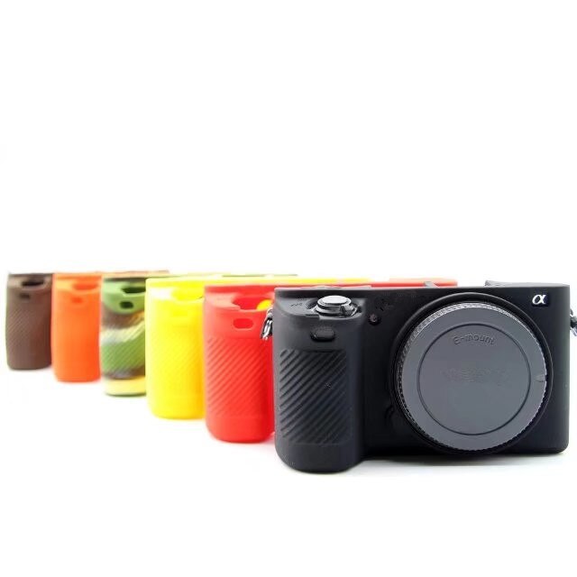 Mooie Zachte Camera Video Tas Voor Sony A6500 Siliconen Case Rubber Body Cover Skin lederen Camera Tas