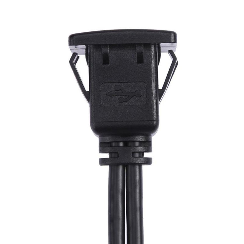 SB2.0 Flush Mount Cable Double/Single USB Port Extension Flush Dashboard Panel Mount Cable for Car Boat Motorcycle