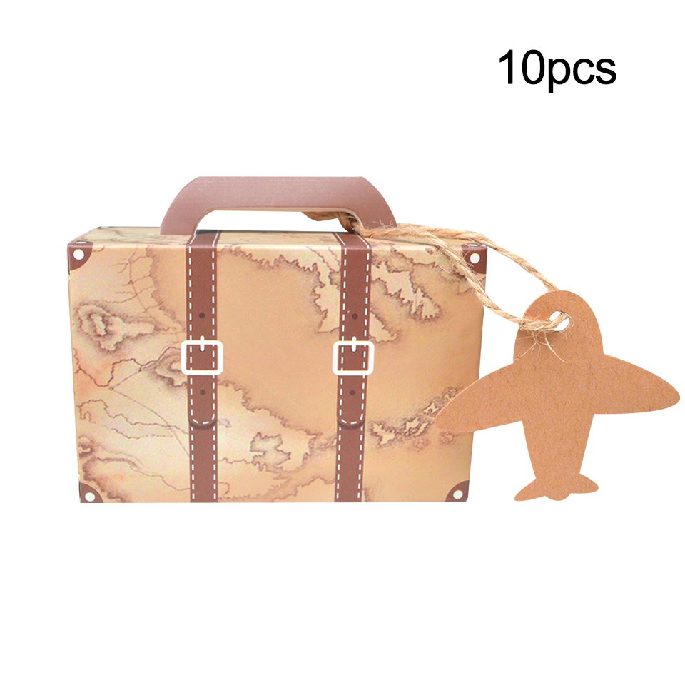 1 Juego de globos con mapa de viaje mundial, maleta, caja de dulces, pancartas de papel para mapa de viaje para niño, decoraciones para de cumpleaños con temática de avión: Azul oscuro