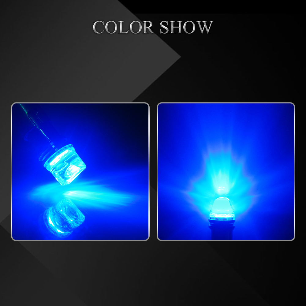 6V 6.3V ca cc 50 pezzi BA9S GE44 47 2835 lampadina per pinna macchina giocattolo gioco auto luce bianco blu rosso verde ambra rosa bianco caldo: Blu