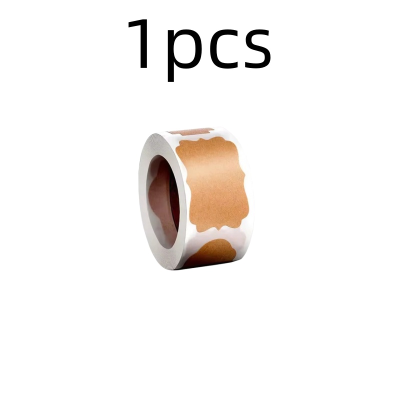 Kraftpapier-Aufkleber, leere Etiketten, handgefertigtes Briefpapier, Geschenkanhänger, Dekoration, Papier, Gewürzglas-Etikett, DIY-Umschlag, Siegelaufkleber