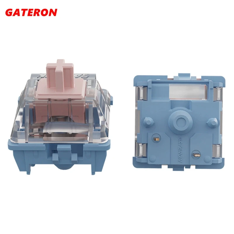 Gateron interruptores melódicos clicky tátil 60g mx switch teclado mecânico fábrica lubrificado pc pa66 pom mola longa duplo trilho clique