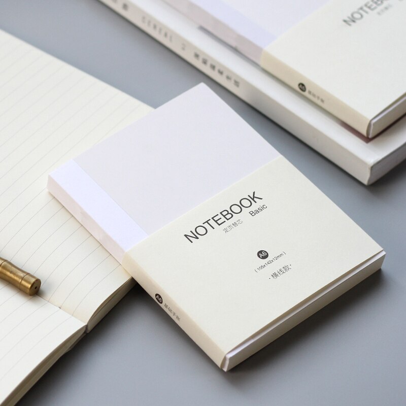 Yoofun 80sheets Business A5 A6 Blank Grid Horizontal Line Notebook Planner Agenda for Office School Stationery Supplies