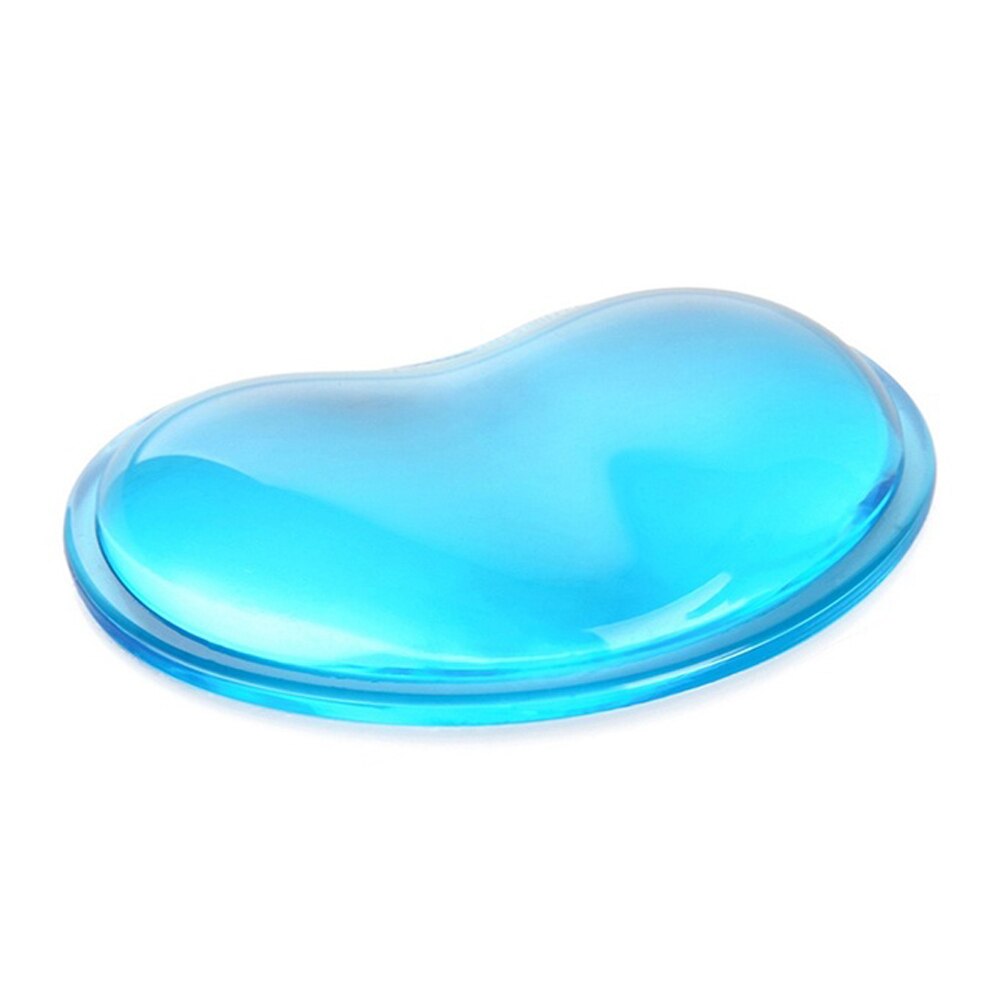 Silicone Heart-shaped Computer Mouse Wrist Pad 3D Wavy Comfort Gel Computer Mouse Hand Wrist Rests Support Cushion Pad: blue