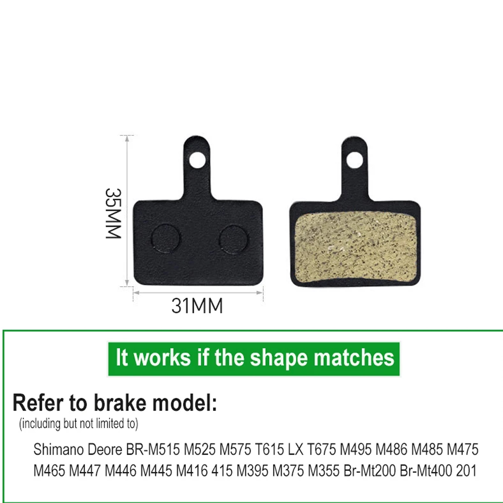 Pastillas de freno de disco de resina para bicicleta, accesorio para Shimano B01S Br-Mt200 Mt400 2/4 M375 M395 M446 M485 Deore M515 M525, 1/201 pares