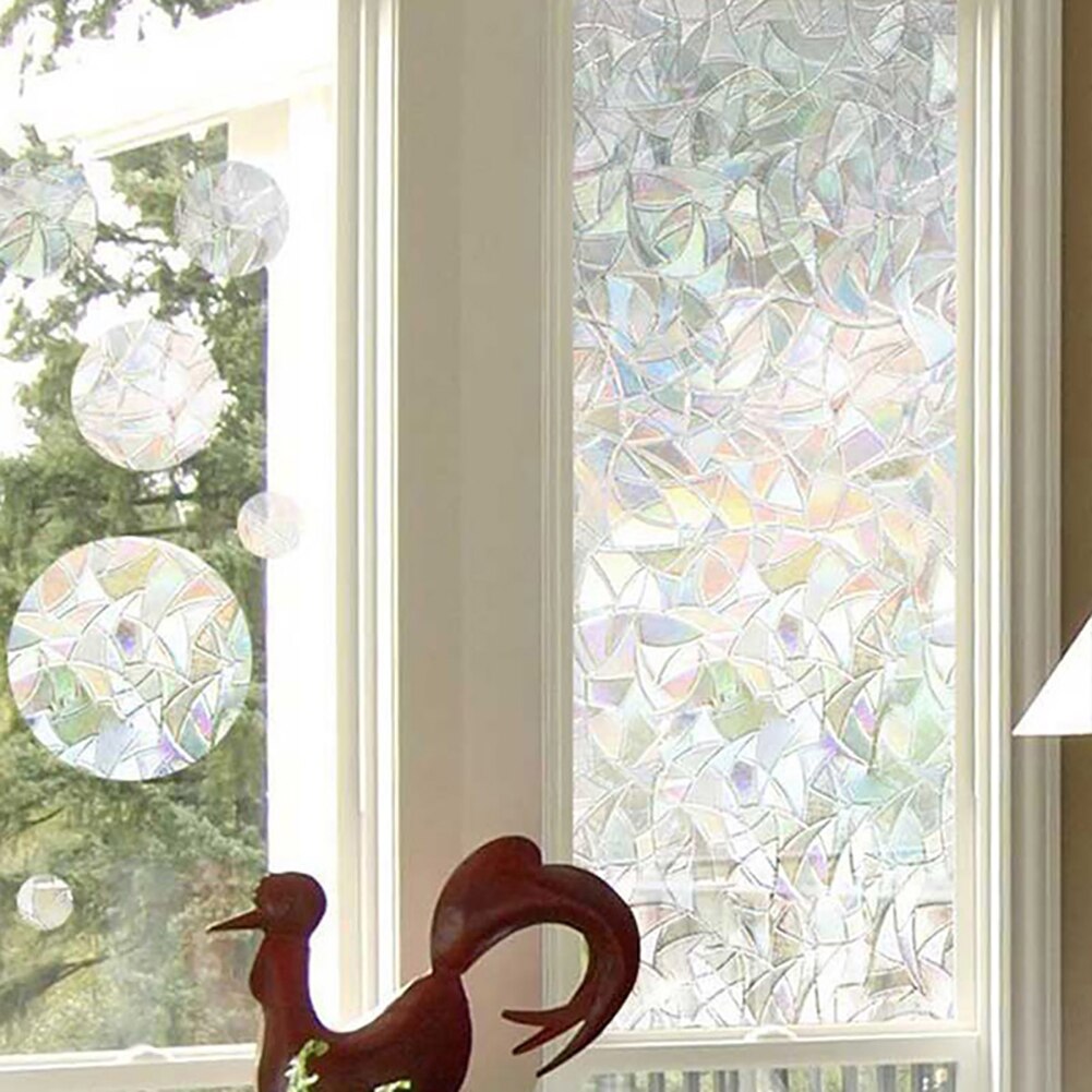 Glass Film Opaque Irregular Texture Sticker Glass Window Film For Window 3D No Glue Glass Stickers Glass Tie Home Decor
