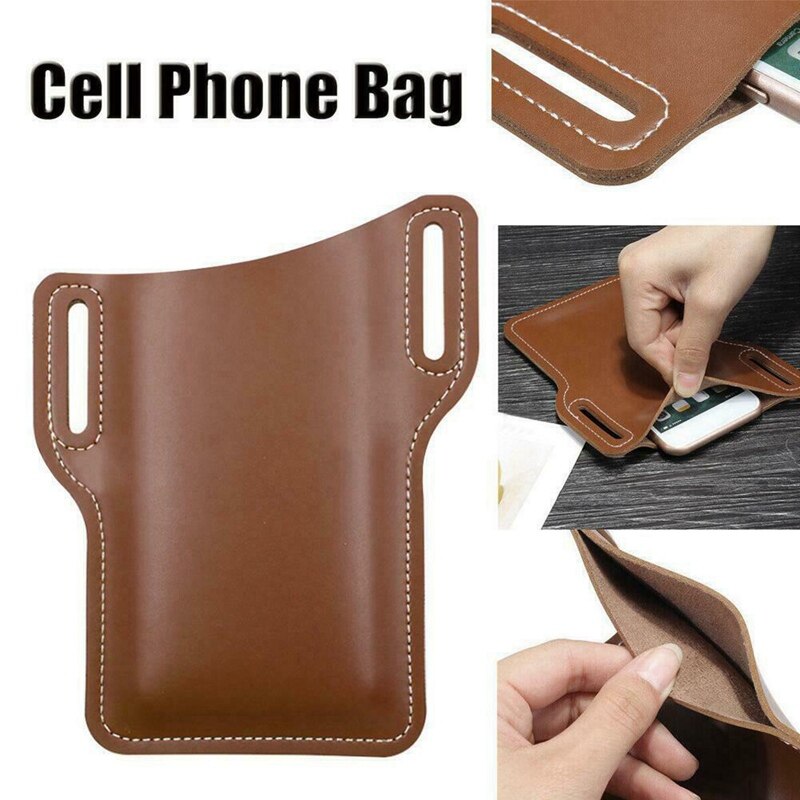 Saco da cintura do telefone celular bolsa de bolso de couro sacos de bolso coldre cinto de embreagem celular cintura bolsa cinta