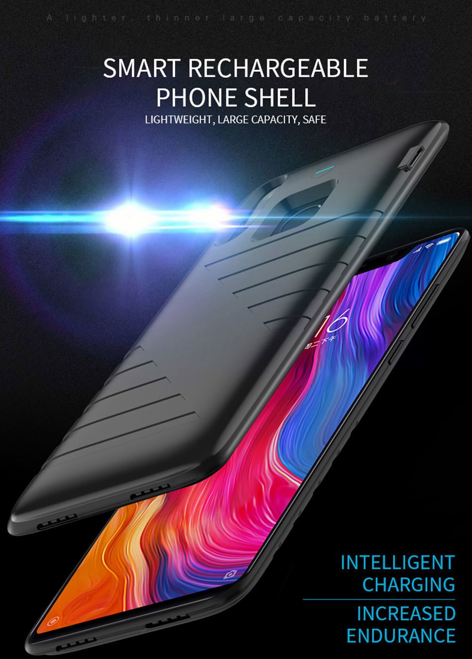 Funda de batería para Xiaomi Mi 8, 6800mah, Ultra cargador para teléfono inteligente Xiaomi Mi8 SE