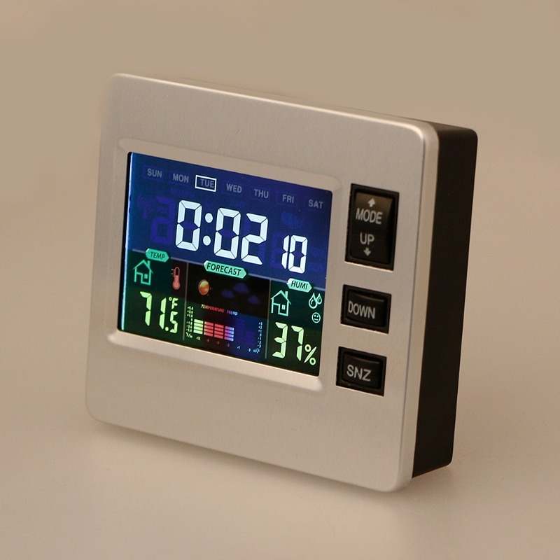 Draadloze Lcd Weerstation Thermometer Hygrometer Weerbericht Tester Wekker