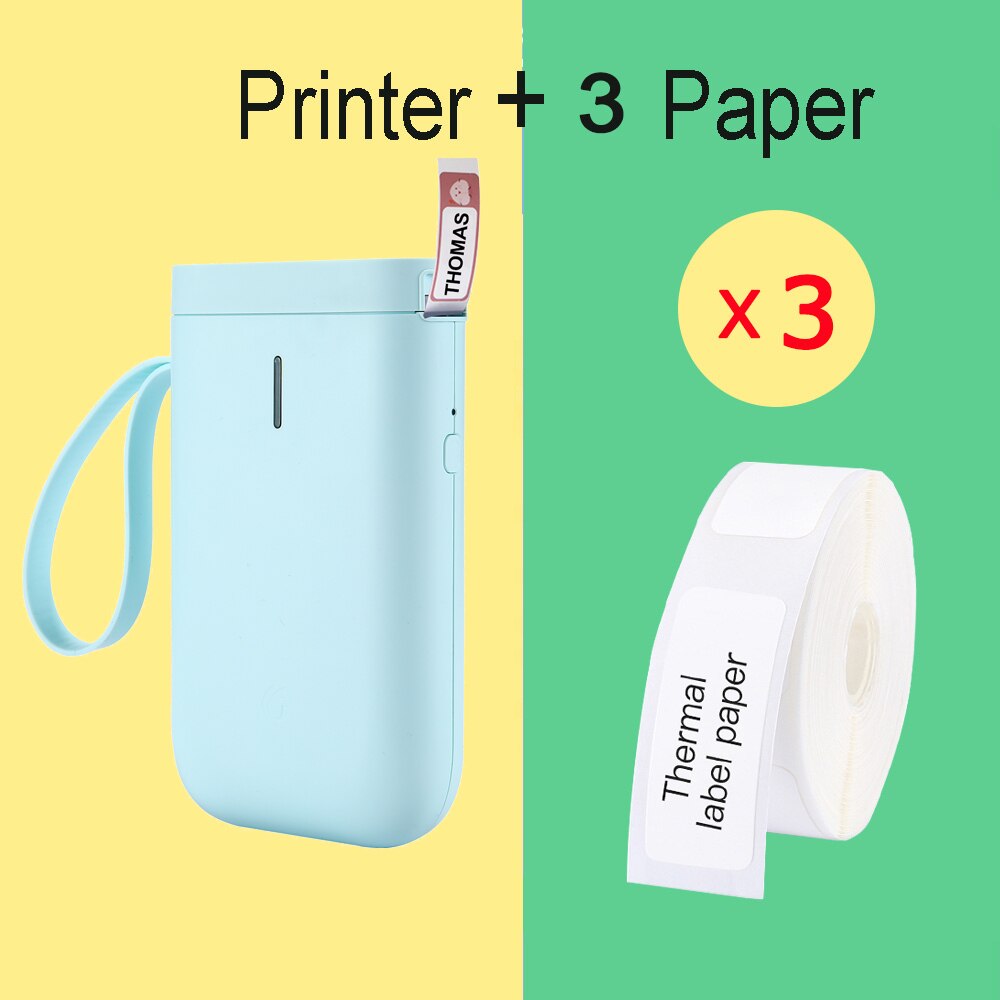 Wireless Label Printer Portable Pocket D11 Label Printer Bluetooth Thermal Label Printer Fast Printing Home Use Office Printer: D61 3 Green