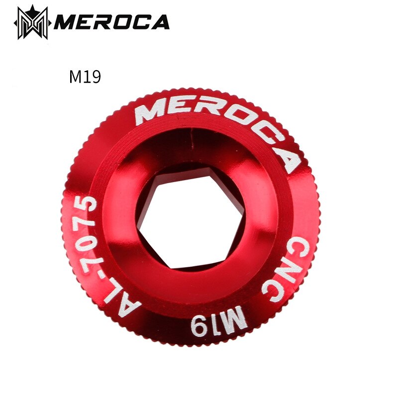 MEROCA – vis de couverture de manivelle M18/M19/M20 vtt, boulon Iamok en alliage d&#39;aluminium, 4 couleurs, 1 pièce: M19 Red IXF NEW