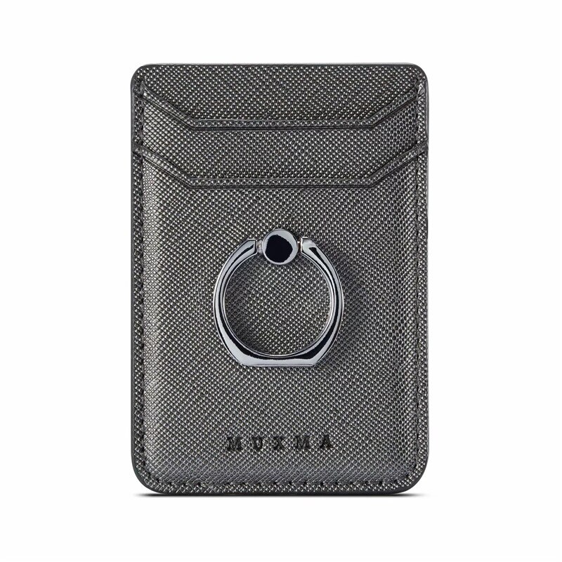 Universal Cellphone Wallet Card Holder Mobile Phone Wallet Credit ID Card Holder Adhesive Pocket Sticker Case Rose Gold /Black: Black