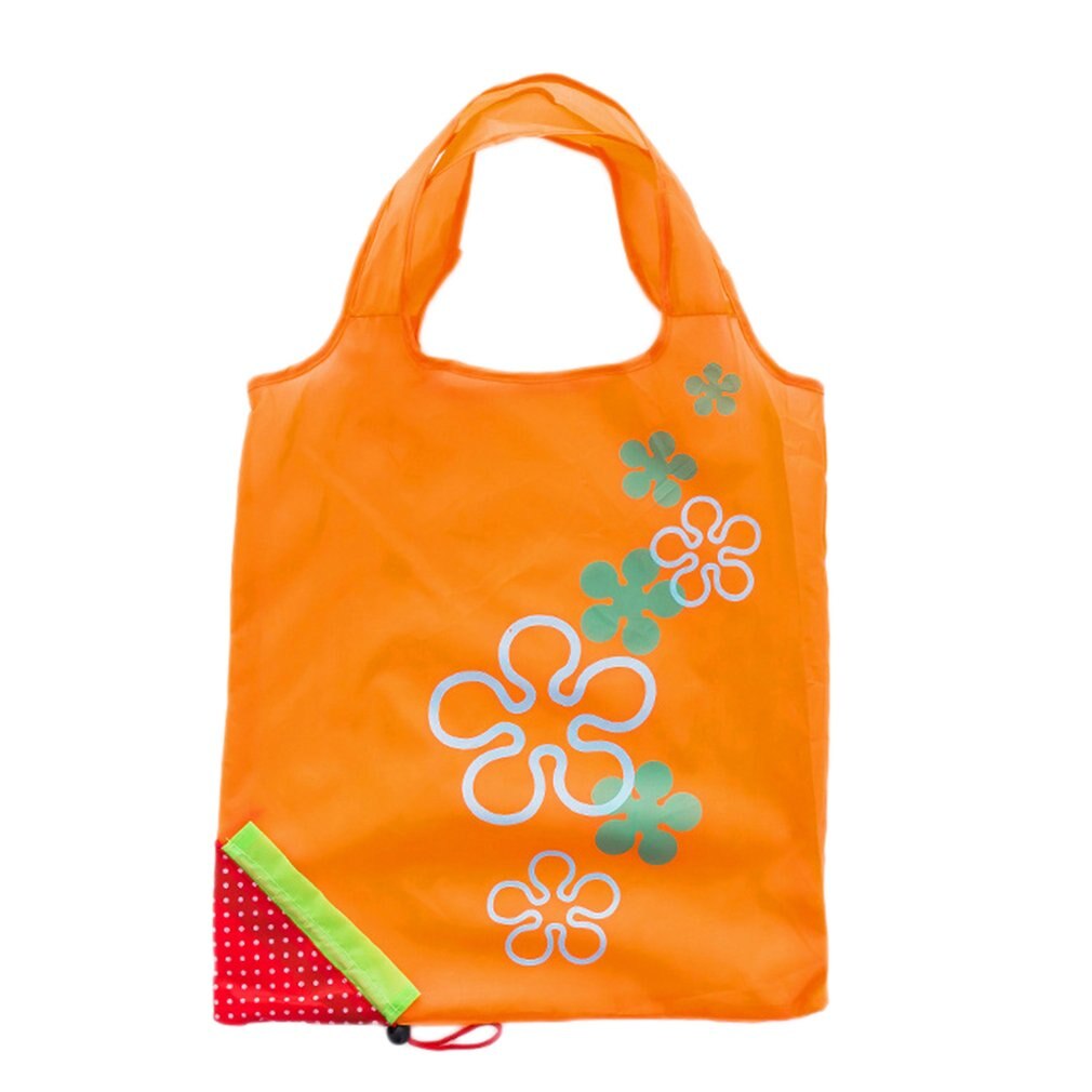 Nette Erdbeere Faltbare Polyester Einkaufstasche Umwelt Umweltfreundliche wiederverwendbar Tragbare Griff Tasche für Lebensmittel