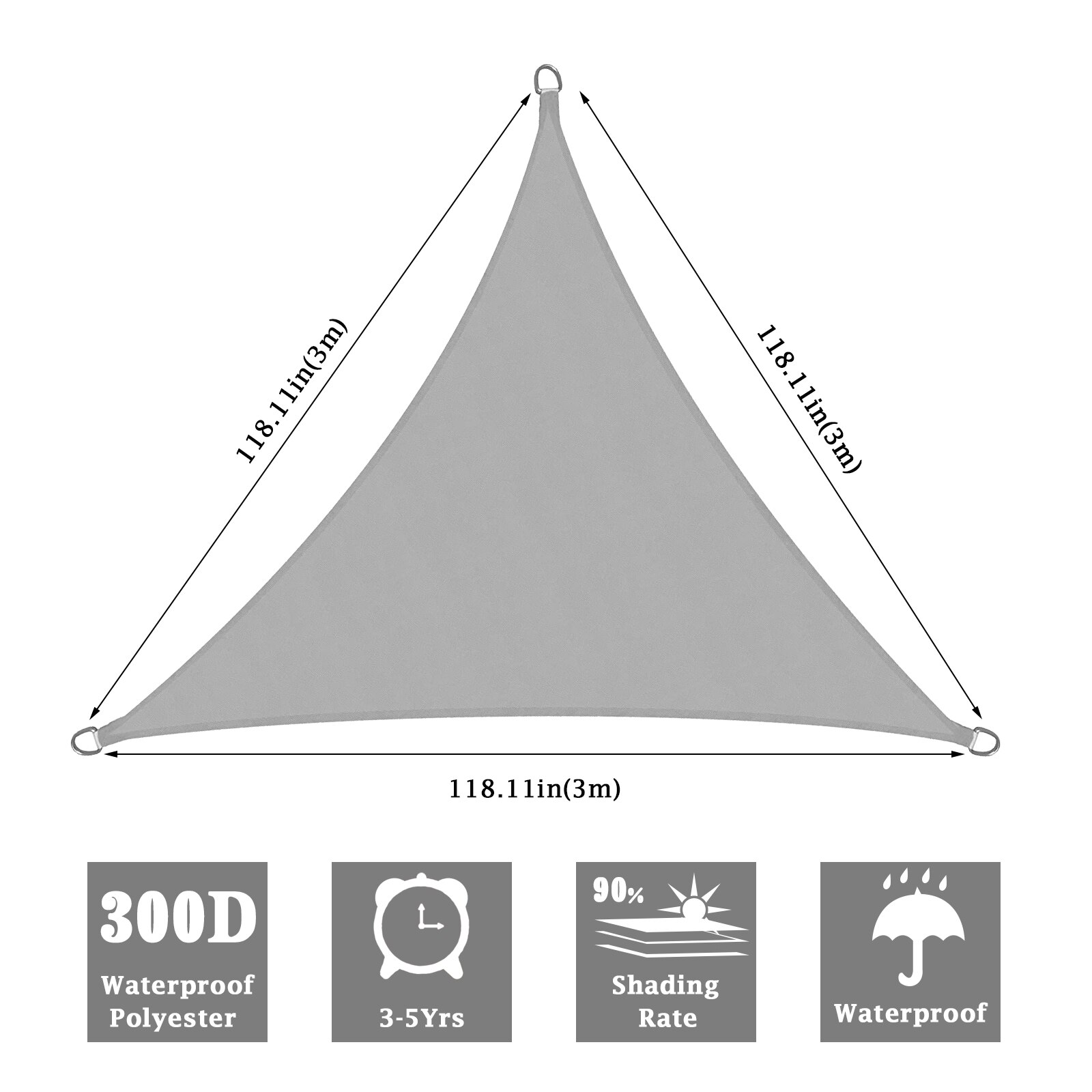 Waterproof Large Shade Sail Square Rectangle Garden Terrace Canopy Swimming Sun Shade Outdoor Camping Yard Sail Awnings