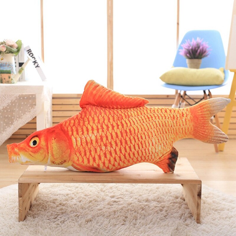 30cm opgradering! elektrisk fisk kæledyr kat legetøj usb opladning simulation fiske legetøj katteurt kicker legetøj til hund kat tygger leger bider