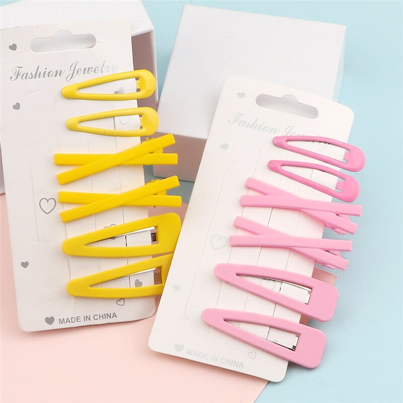 6 uds. De colores sólidos para niña de horquillas, Clips BB simples básicos, pasadores de Clip para el cabello coloridos y bonitos, accesorios para el cabello