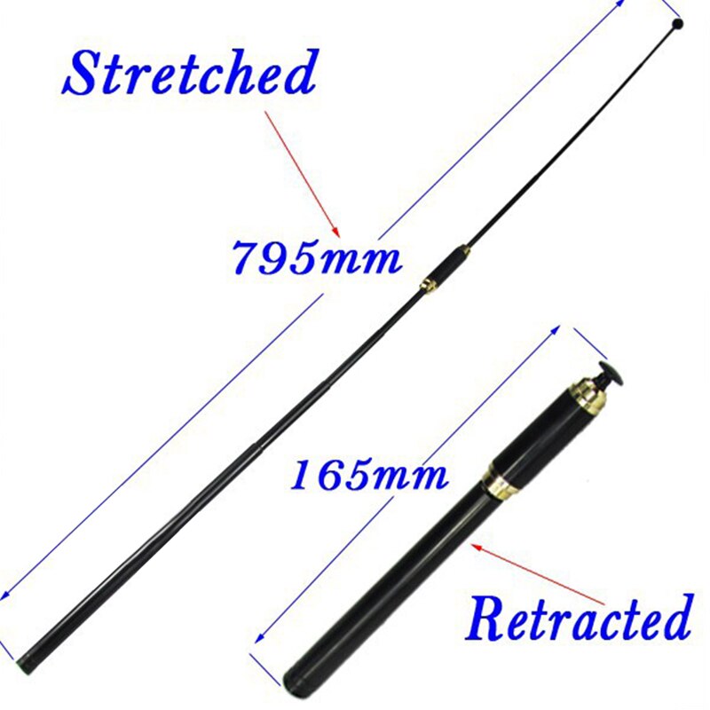 AL800 VHF UHF SMA-F Weibliche Teleskop Dual Band Antenne Für zwei Weg Radio BAOFENG UV5R UV-5R UV-B5 UV-B6 BF-888S Walkie Talkie