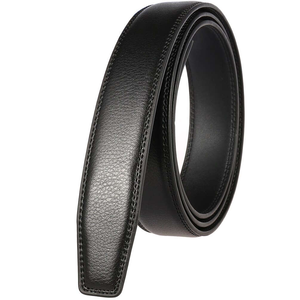 3,0 cm 3,1 cm Breite Ledergürtel ohne Schnalle -Gürtel Herren Hochwertiges Lederarmband 110–130 cm: Schwarz / 110cm