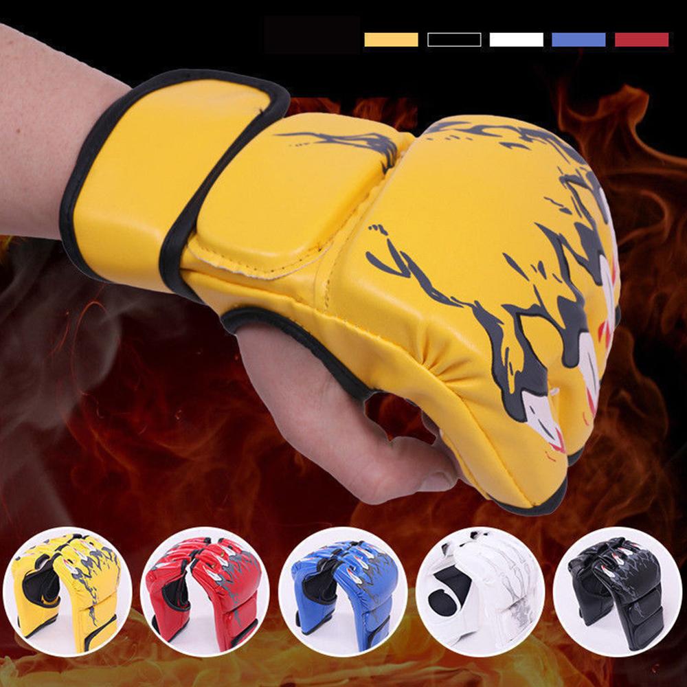 Adults Women/Men Sparing Grappling Boxing Gloves Thai MMA Fighting Punch Training Mitts