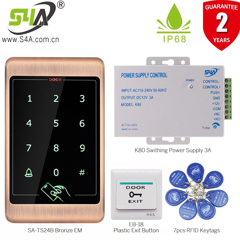 RFID Access Control Standalone Controller Keyboard System Outdoor Door Lock Opener Card Reader: Compsition 2