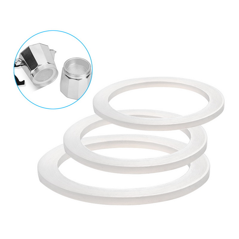 Rubber Paar Bialetti 3 Cups Siliconen Afdichtring Flexibele Washer Pakking Ring Replacenent Voor Moka Pot Espresso Koffie Makers Onderdelen