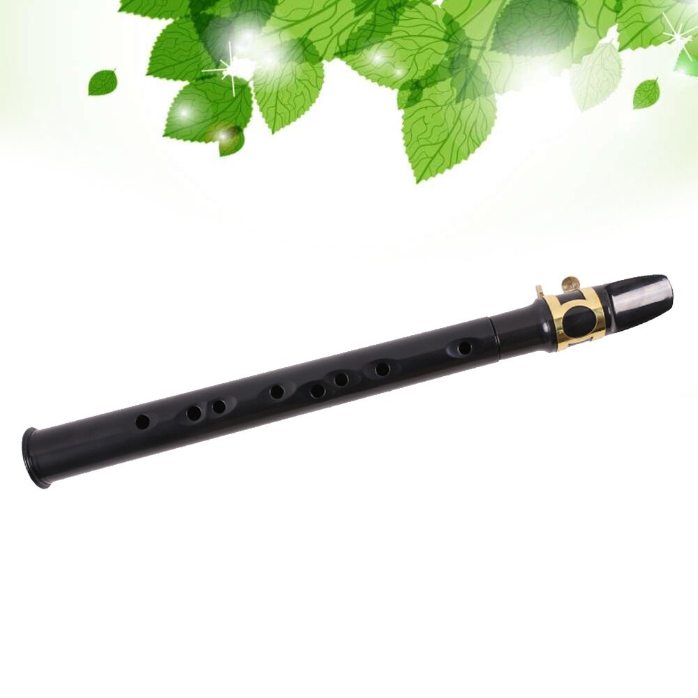 1Pc Portable Saxophone Mini Musical Wind Instruments Pocket Trumpet for Kids Beginner (Black)