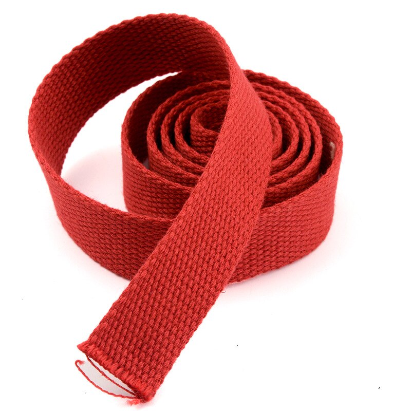 3 metry 32mm płótno wstążka saszetka na pasek bawełniana taśma poliestrowa/bawełniana taśma plecakowa taśma szyta torba akcesoria do paska: Red