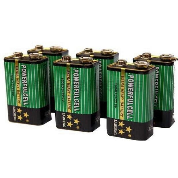 Draadloze microfoon batterij speelgoed afstandsbediening batterij 9 V batterij doos groene batterij Oplaadbare Ion Cell